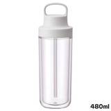 KINTO �L���g�[ TO GO BOTTLE 480ml �z���C�g �X�g���[�t�ŕ��V�����y���߂��d�\���̃v���{�g��