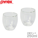 Pyrex �p�C���b�N�X �_�u���E�H�[���O���X 250ml 2�g CP-8540