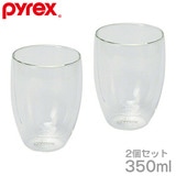 Pyrex �p�C���b�N�X �_�u���E�H�[���O���X 350ml 2�g CP-8539