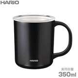 HARIO �n���I �Z���~�b�N�R�[�e�B���O �^���d�ۉ��}�O 350ml �u���b�N CMG-350-B