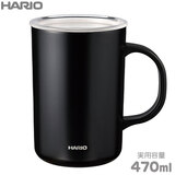 HARIO �n���I �Z���~�b�N�R�[�e�B���O �^���d�ۉ��}�O 470ml �u���b�N CMG-470-B