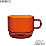 HARIO COLORS �X�^�b�N�}�O�J�b�v 300ml �A���o�[ HCM-300-AB �ϔM�K���X�̃J���[�K���X�V���[�Y