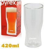 Pyrex �p�C���b�N�X �_�u���E�H�[�� �r�A�O���X 420ml CP-8543