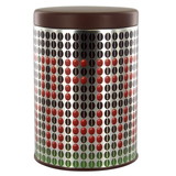 TONYAデザイン 保存缶 珈琲豆ドットアート 【茶】