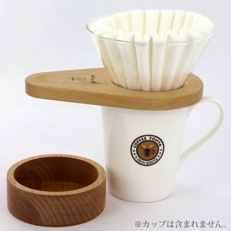 カリタNeoWoods【WDG-185しずく型】ウェーブガラスコーヒードリッパー185